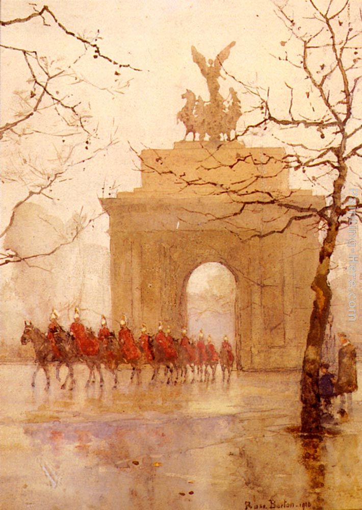 Hyde Park Corner, With Household Cavalry painting - Rose Barton Hyde Park Corner, With Household Cavalry art painting
